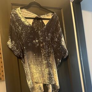 Vince Black and Cream Blouse